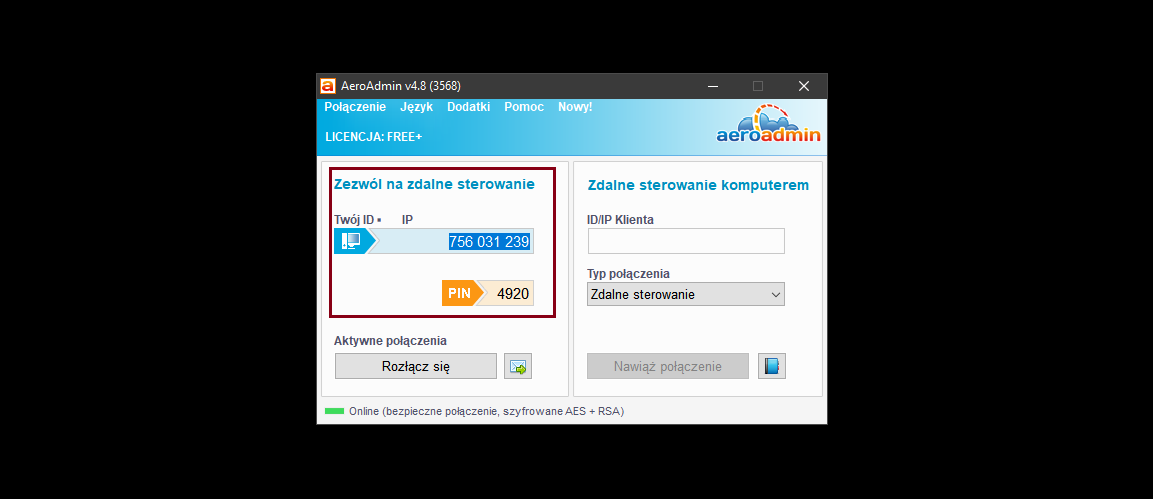 Jak zainstalować, uruchomić program AeroAdmin i udostępnić połączenie do zdalnego zarządzania komputerem?