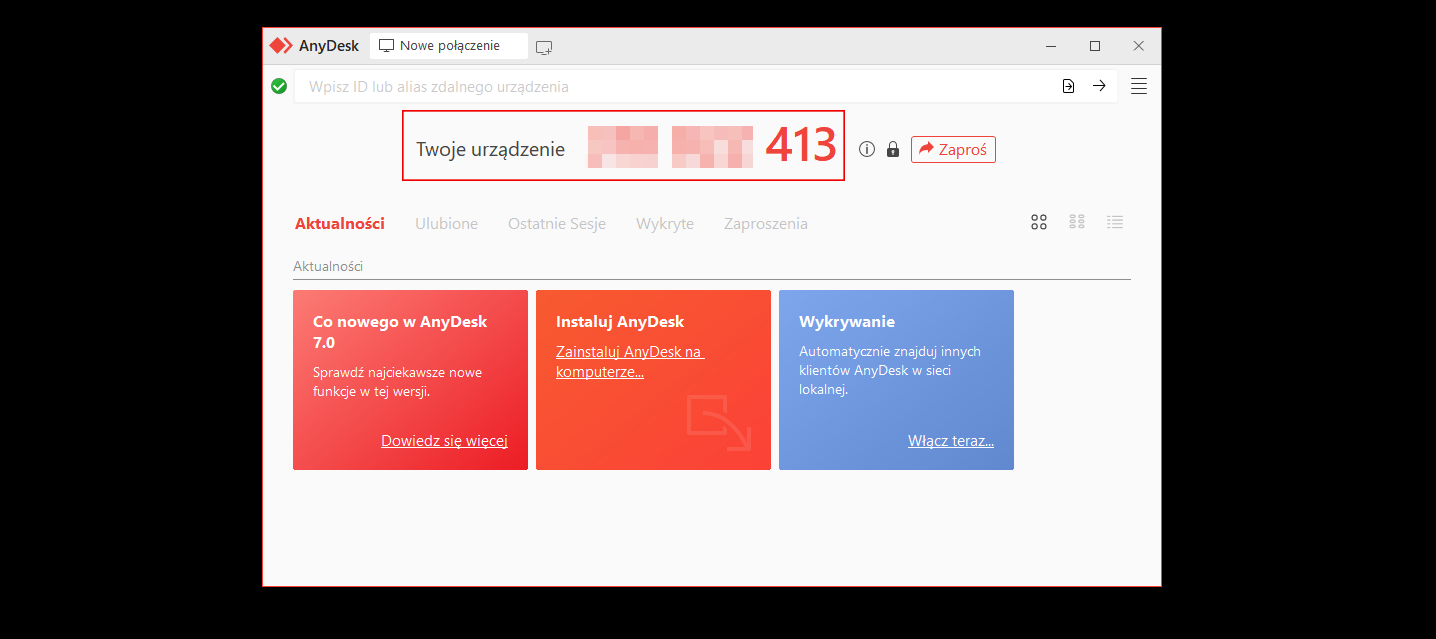 Jak uruchomić program AnyDesk i udostępnić połączenie do zdalnego zarządzania moim komputerem?